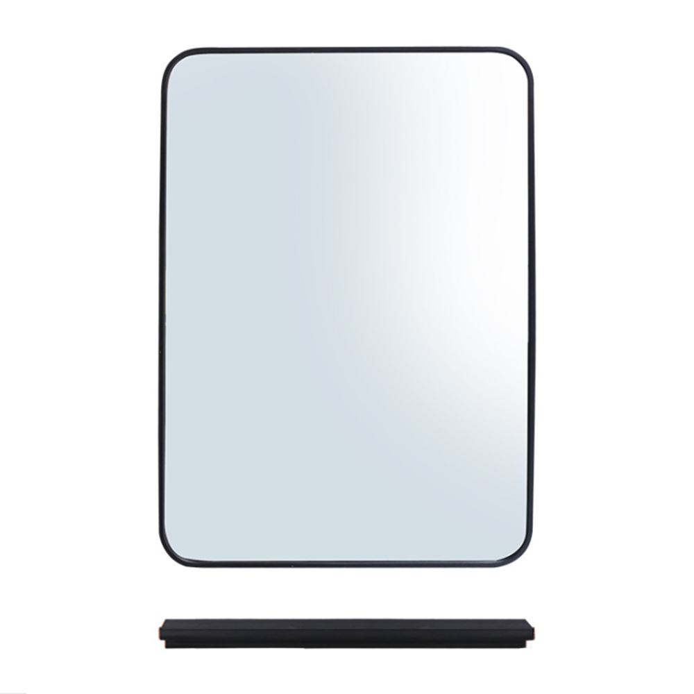 Gương Soi Phòng Tắm Treo Tường Vuông 50x70cm KAMA GS03, Bộ Gương Soi Mặt Nhà Tắm Và Kệ Để Đồ Trang Điểm Phong Cách Bắc Âu Tối Giản Mới