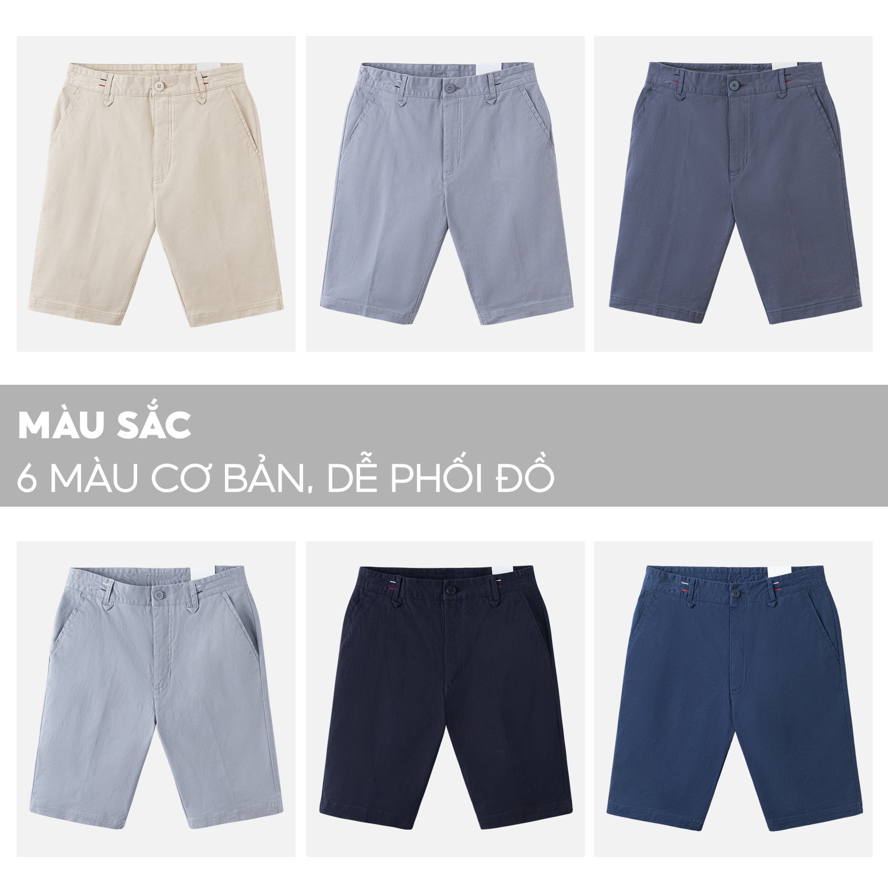 Quần Short Kaki Nam 5S, Chất Cotton Cao Cấp, Thiết Kế Basic, Trẻ Trung, Lịch Lãm (QSK23012)