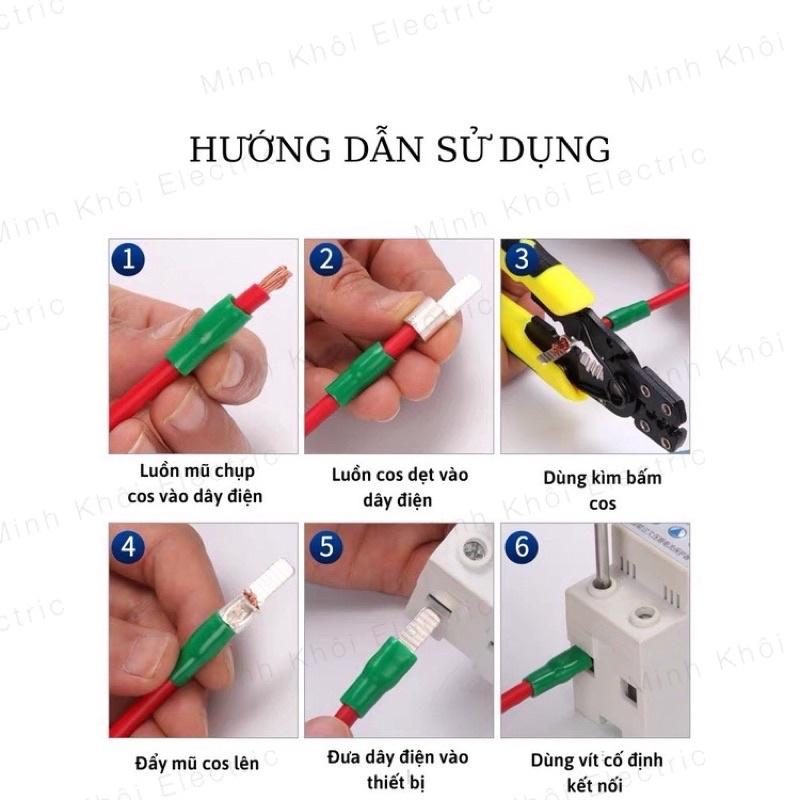 cos dẹt trần, đầu cốt dây điện pin dẹp , cosse đồng nối aptomat (CB)