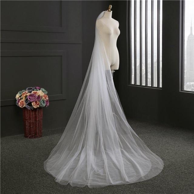 Voan cài tóc cô dâu dài làm lễ 3 mét