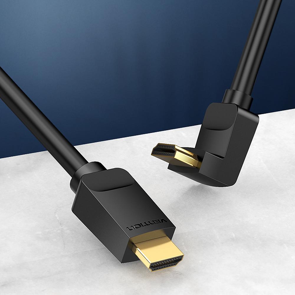 Cáp HDMI 2.0 Góc phải Cáp 4K & 3D Kỹ thuật số HD Thay thế cho TV Bộ chia âm thanh video PS3 / 4