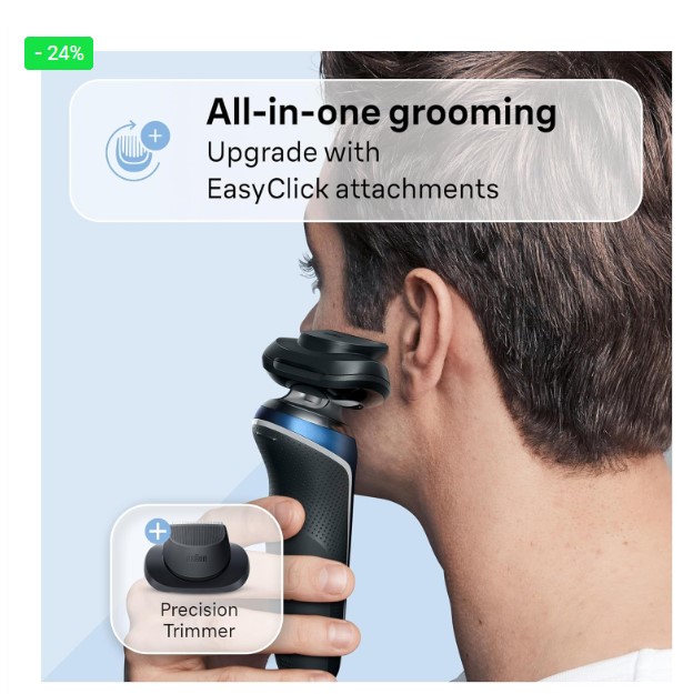 Máy Cạo Râu Braun Series 6, Máy Cạo Râu Khô Và Ướt, Nhập Đức, BH 12 Tháng