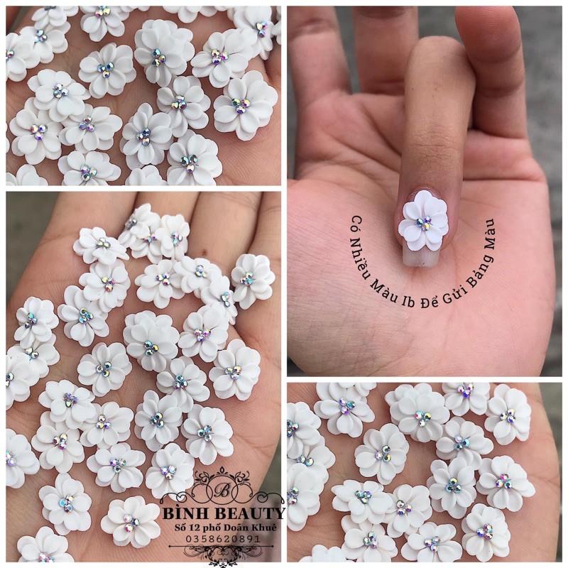 Hoa bột nail , hoa 3 tầng full móng