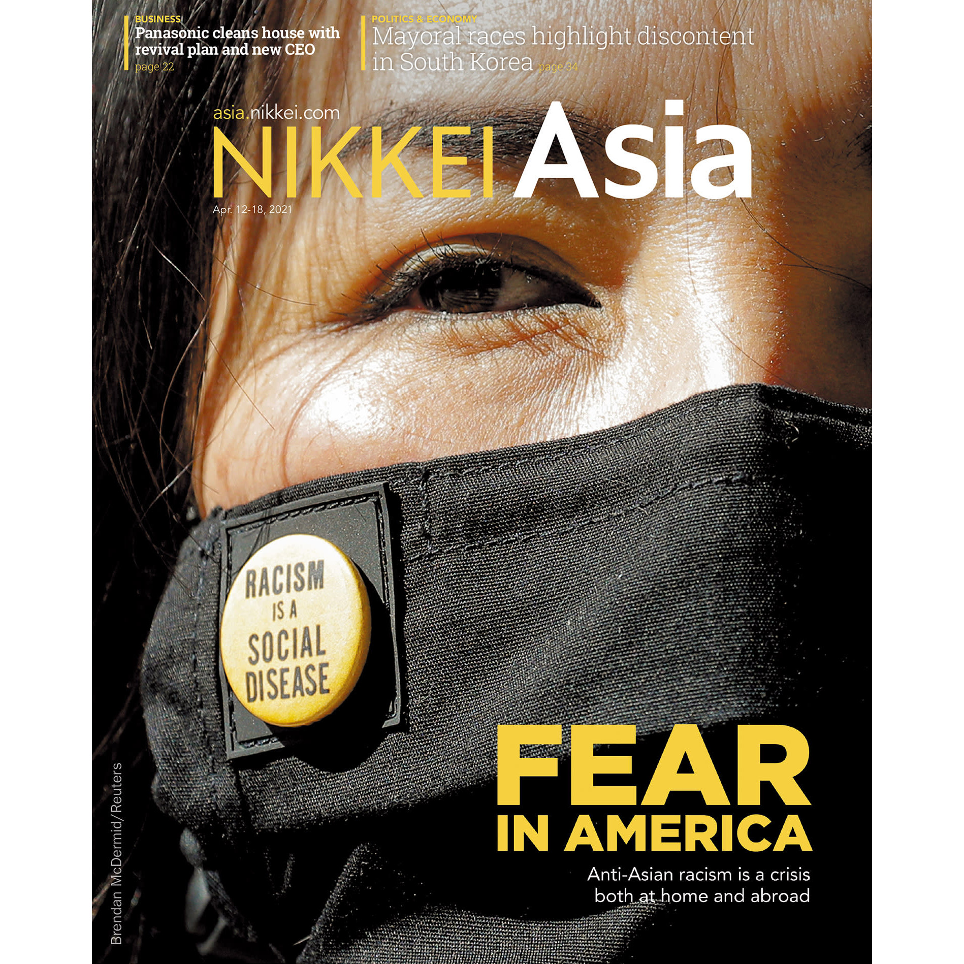 Nikkei Asian Review: Nikkei Asia - 2021: FEAR IN AMERICA - 15.21 tạp chí kinh tế nước ngoài, nhập khẩu từ Singapore