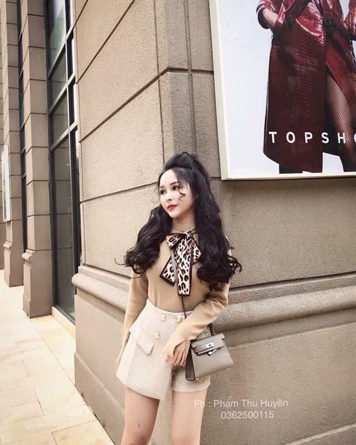 Chân váy dạ cúc