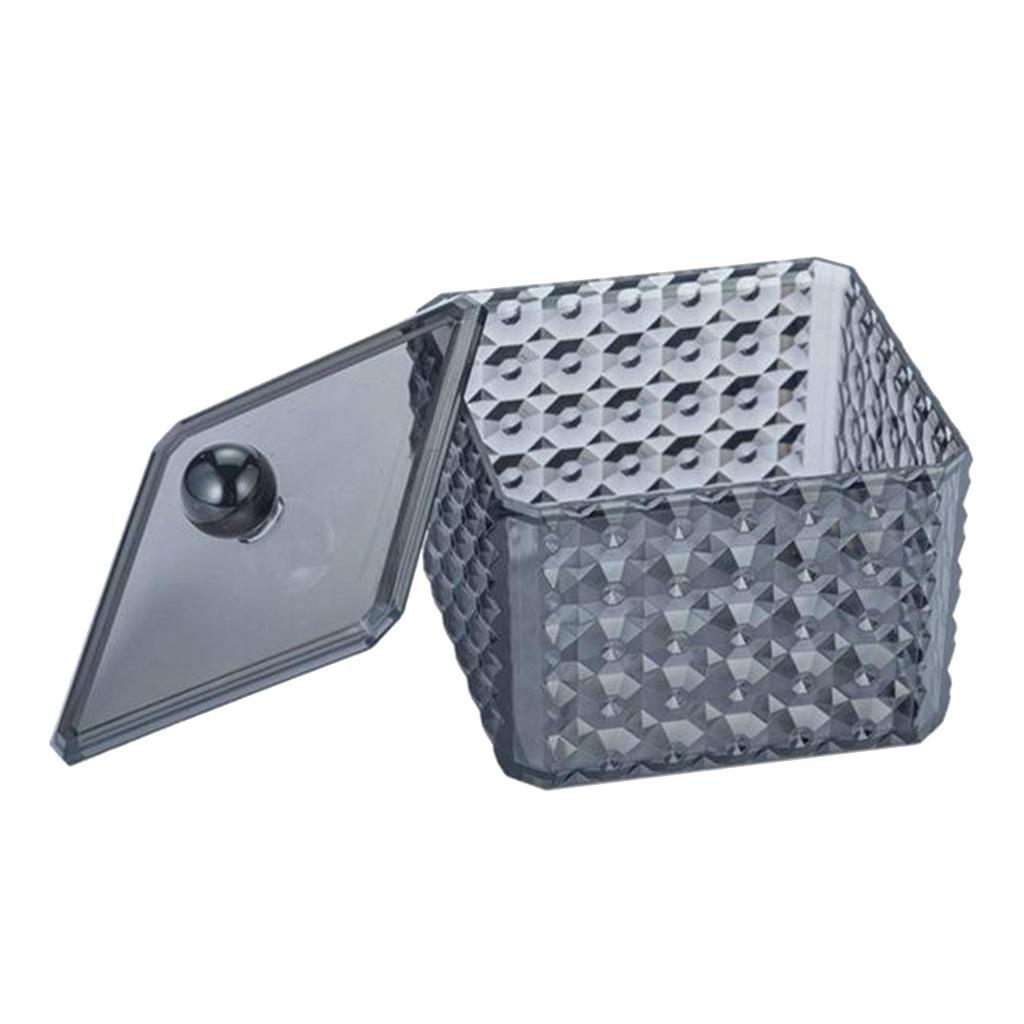 Acrylic Cotton Pads Ear Bud Holder Dispenser Organiser Box Swab Box