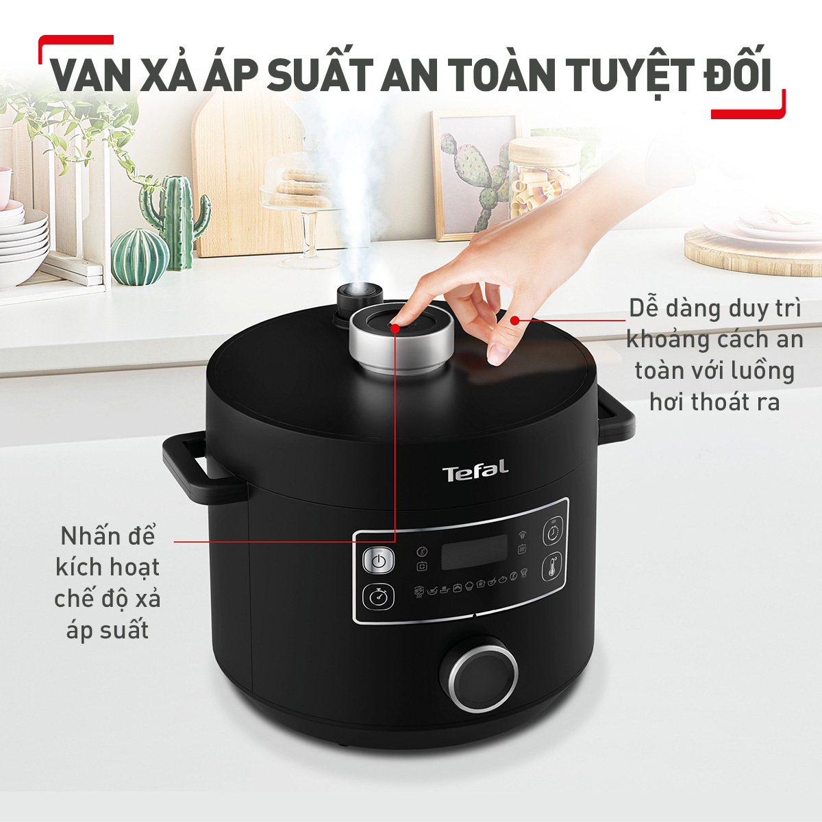 Nồi áp suất điện đa năng Tefal Turbo Cuisine 5L CY754830 - Hàng chính hãng