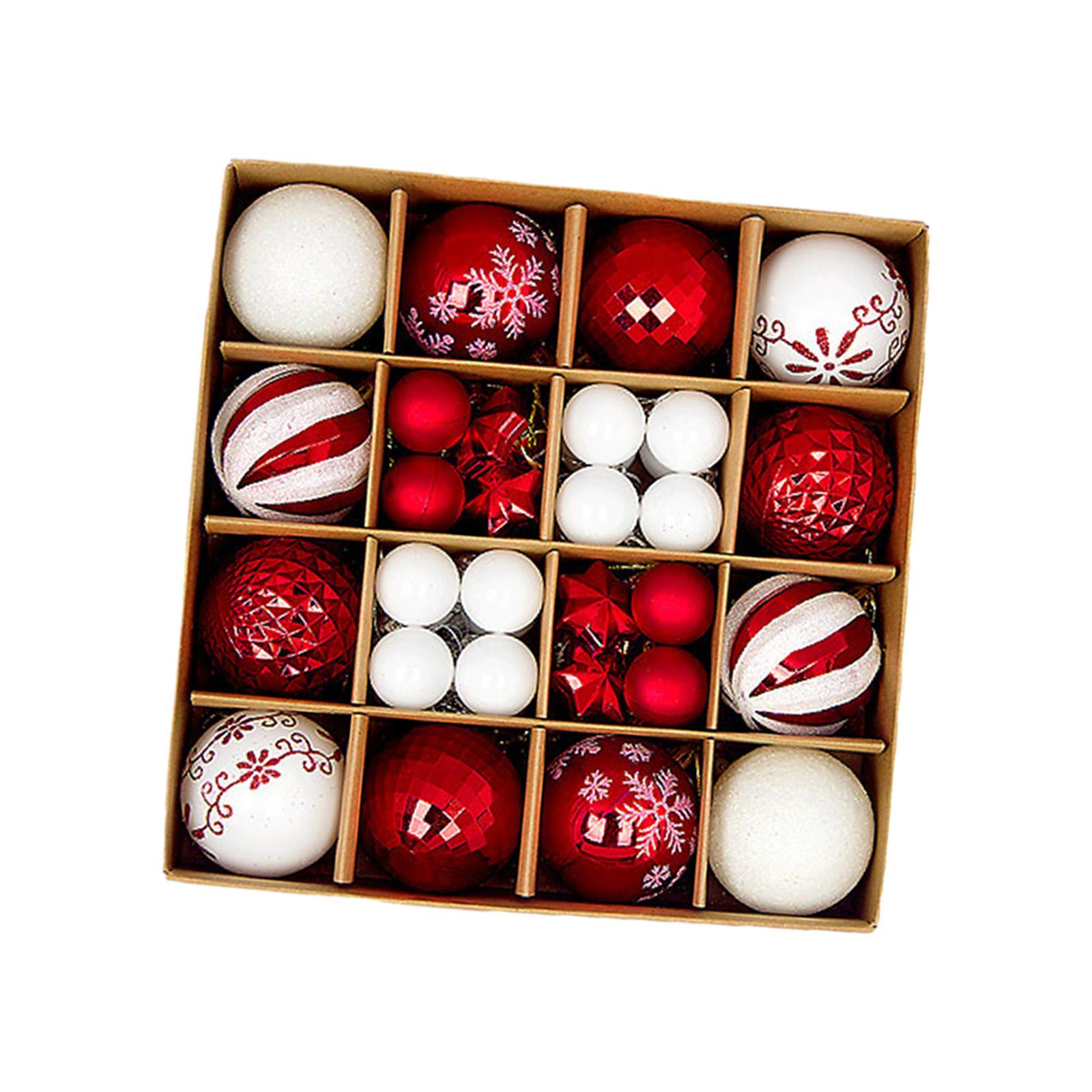 44x Christmas Balls Ornaments Christmas Tree Hanging Decoration for Birthday