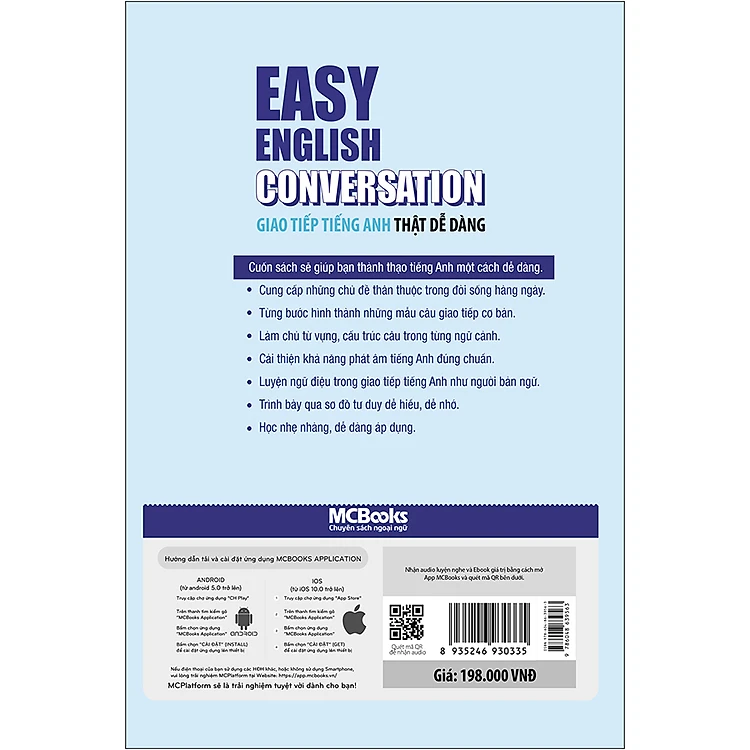 Sách Giao Tiếp Tiếng Anh Thật Dễ Dàng - Easy English Conversation - Tặng kèm bộ Bookmark.