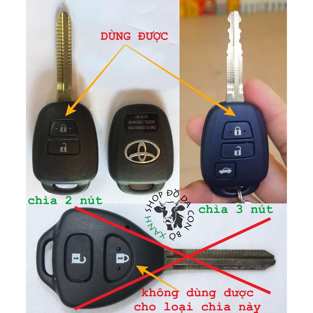 Bao da dành cho Chìa Khoá Toyota Vios, Yaris 2015 Handmade Da Thật 003