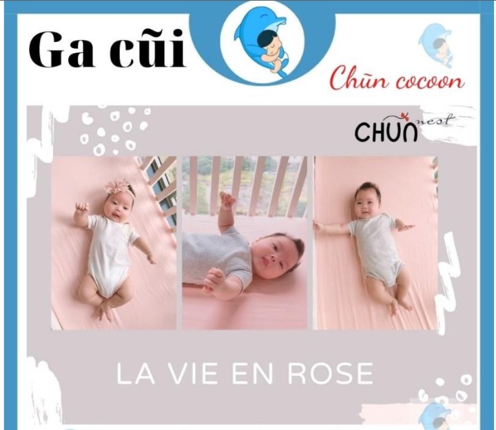 Ga Bọc Nệm Cũi Chũn Nest Mát Mịn Mềm Mại Thấm Hút Tốt An Toàn Cho Bé