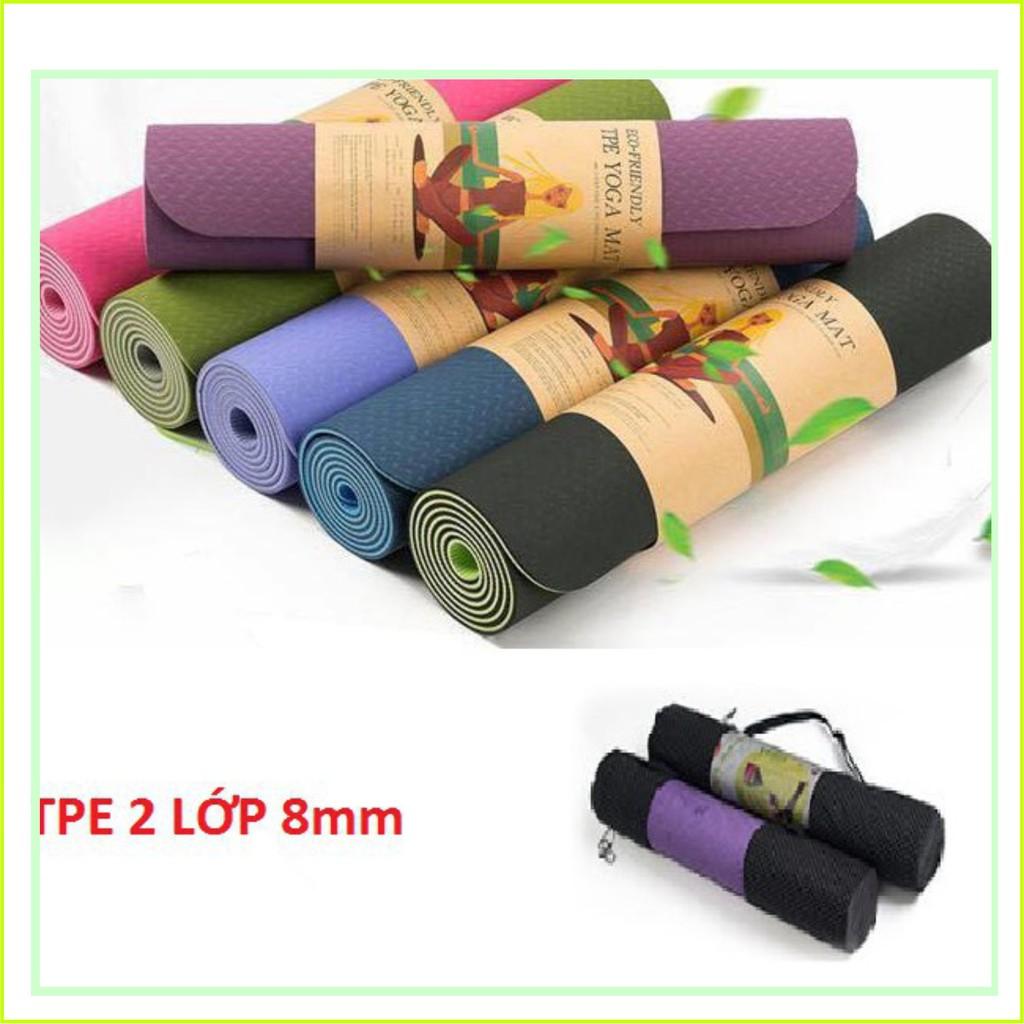 THẢM TẬP YOGA TPE 2 LỚP DÀY 6MM