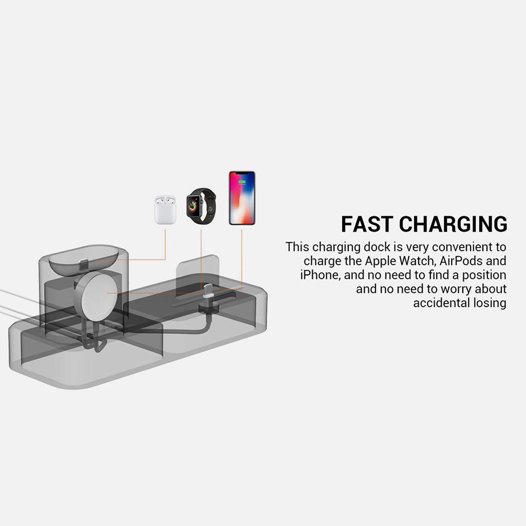 3 In 1 Silicone Charger Stand Charging Dock for Devices