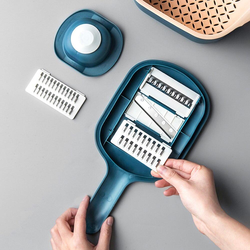 Stainless Steel Multi-function Vegetable Peeler Kitchen Tools Cutter Fruit Potato Carrot Grater Strainer Drain Basket Gadget