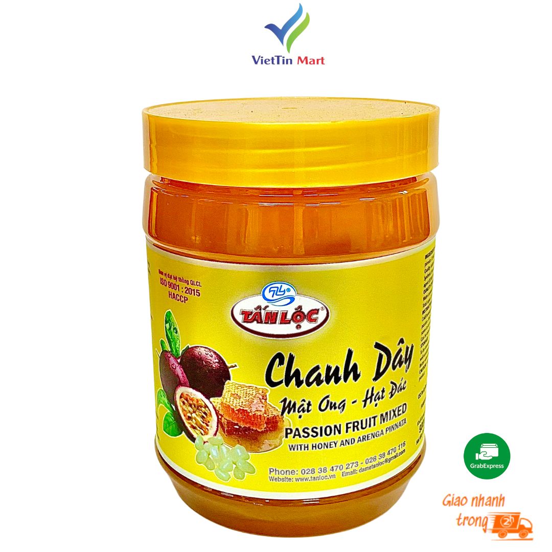 Chanh Dây Mật Ong Hạt Đác Tấn Lộc 900g