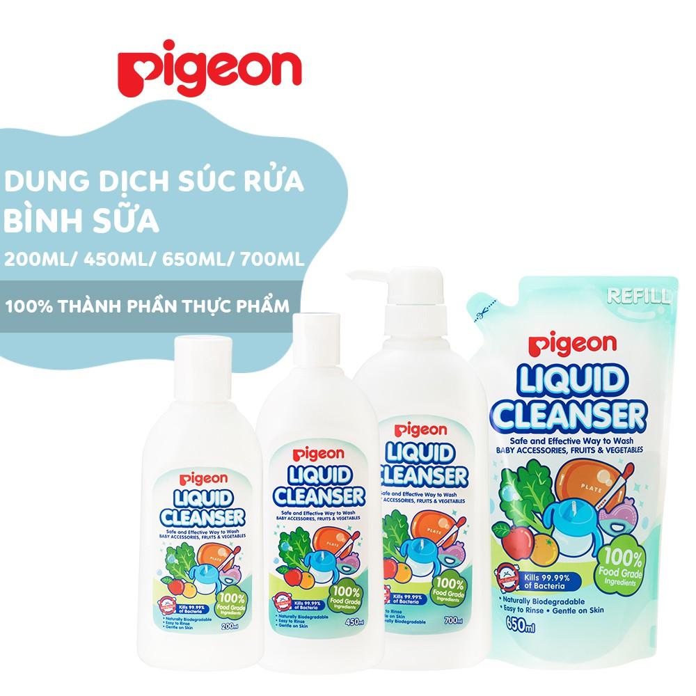 Dung dịch súc rửa bình sữa Pigeon 650ml (dạng túi thay thế)