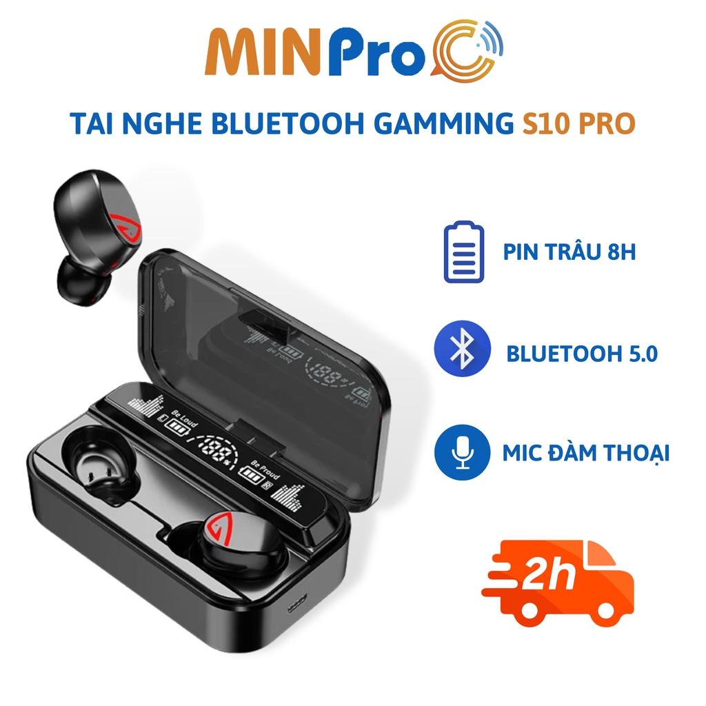 Tai nghe bluetooth MINPRO S10 Pro chống nước, có mic, cho tất cả các dòng điện thoại, bảo hành 1 đổi 1