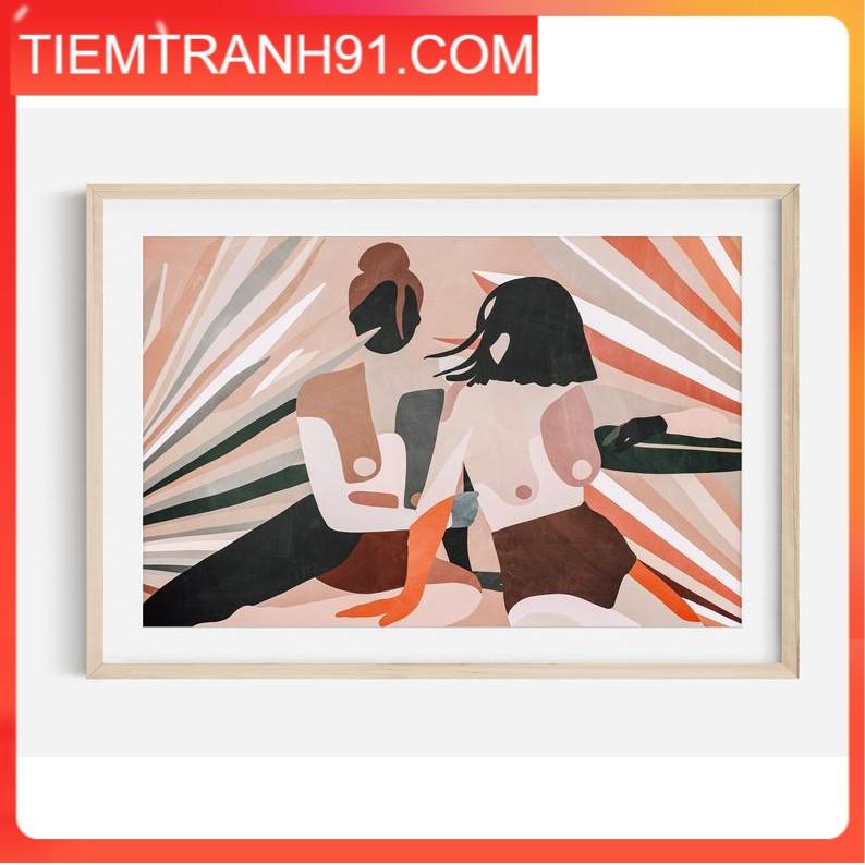 Tranh treo tường | Tranh nghệ thuật trừu tượng - Abstract People Art, Mid Century Art, Modern Abstract Art 07