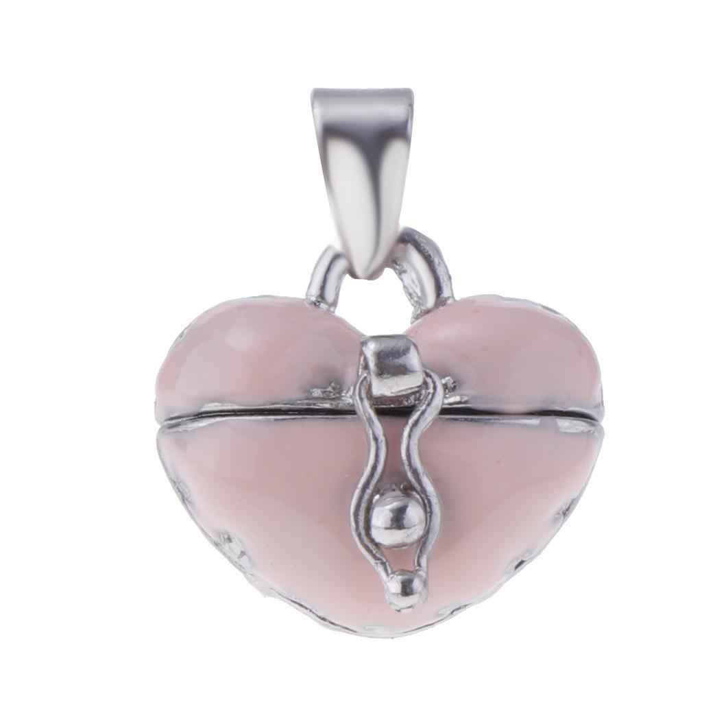 4pcs Mixed Color Love Heart Urn Pendant Memorial Openable Clasp Locket Box