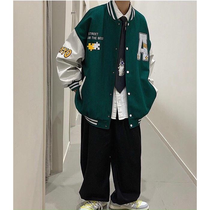 Áo Khoác Nỉ Xịn Chữ A Thời Trang Ulzzang Unisex, Áo Bomber Unisex Nam Nữ Cá Tính Hàng Xịn Chất Dày Dặn Hottrend