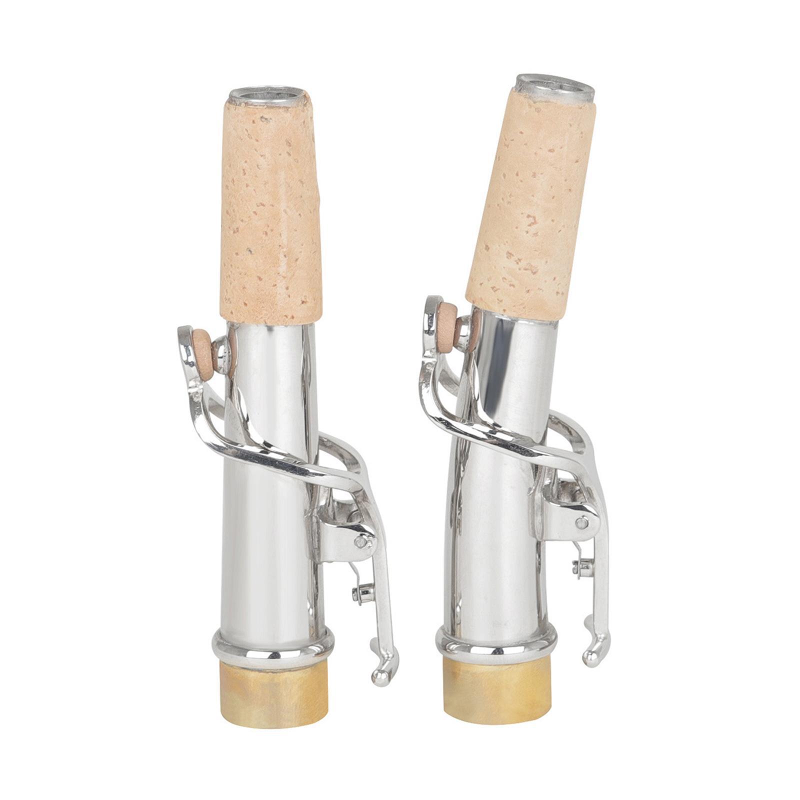 2x Saxophone Neck Elbow Bend Neck Replacement Straight Neck Sturdy for Parts