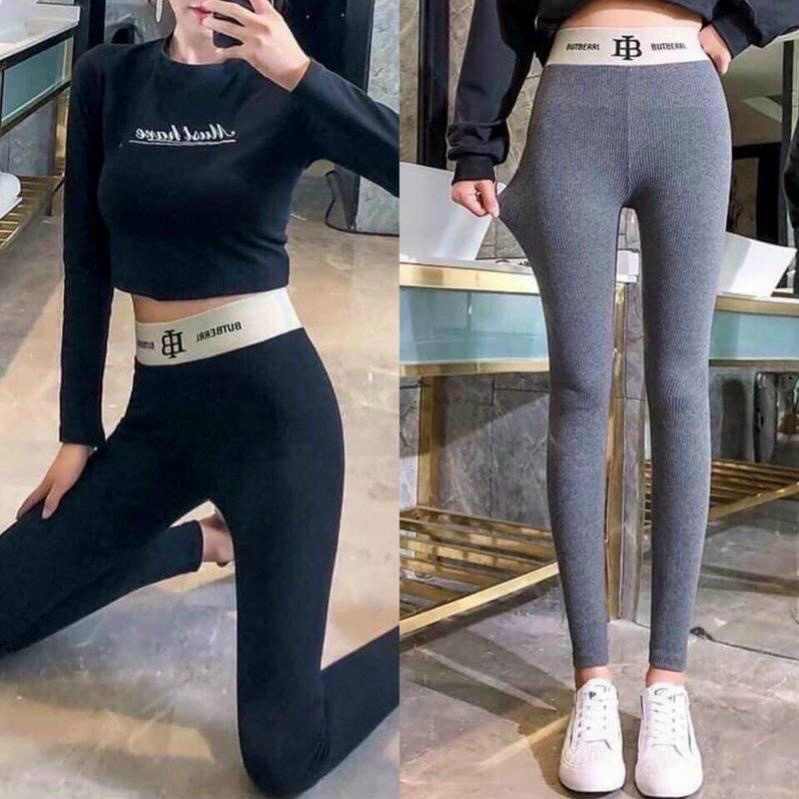 Quần legging nữ len tăm lót lông nỉ cạp cao gen bụng dầy dặn