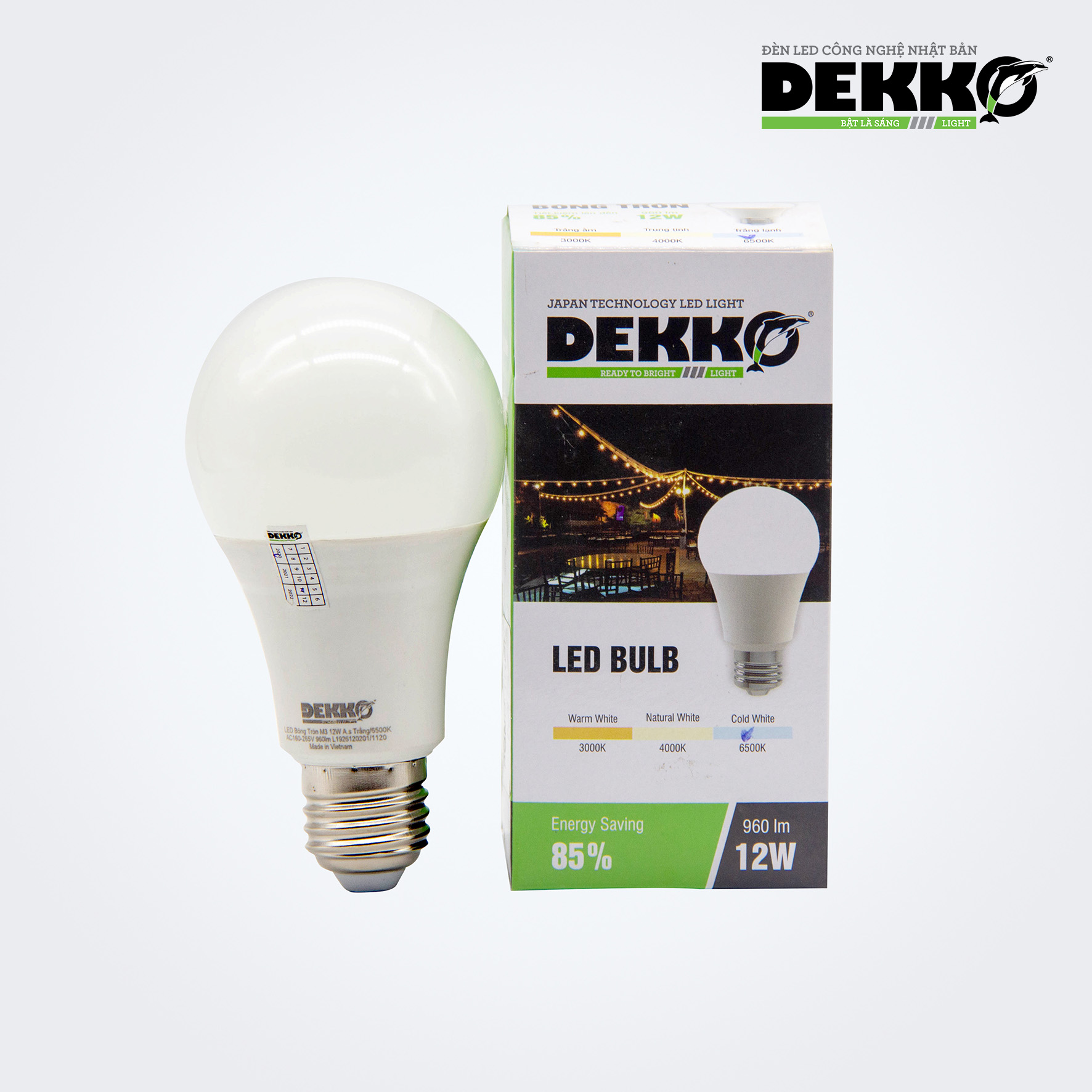 BÓNG ĐÈN LED TRÒN 2203 DEKKO 12W SIÊU TIẾT KIỆM ĐIỆN - ĐỘ BỀN LÊN TỚI 15 NĂM