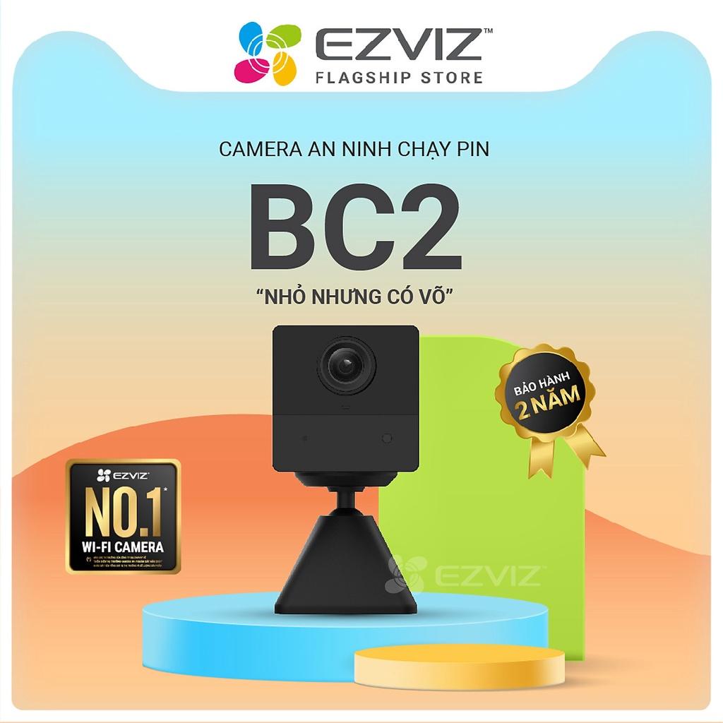 Camera WiFi Trong Nhà Dùng Pin sạc EZVIZ BC2 2M dùng Pin Sạc 2000 mAh, Đàm Thoại 2 Chiều - Hàng chính hãng