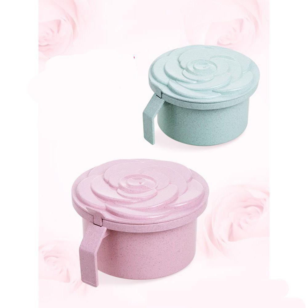 Hộp Đựng Gia Vị Lúa Mạch Kiểu Dáng Hoa Hồng Tiện Lợi