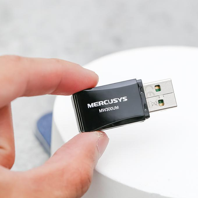 USB Wifi 300 Mbps Mercusys MW300UM Đen - Hàng chính hãng