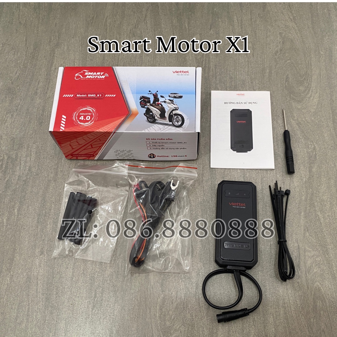 [HÀNG CHÍNH HÃNG] SMART MOTOR X1,V1 và V2 (4G-2024) VIETTEL - Định vị, chống trộm Xe máy, Ô TÔ - mới 100%, SX Th4/2024 - Siêu tiết kiệm Acquy