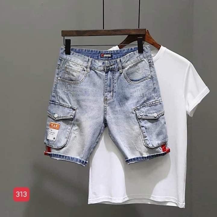 Quần short jean chất bò co giãn- quần lửng nam nhiều mẫu thời trang TINA ms313