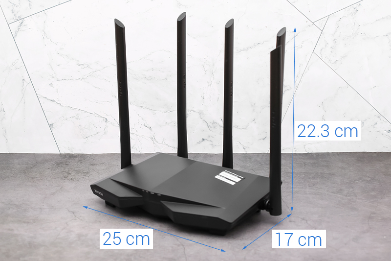 Router Wifi Chuẩn AC1200 Tenda AC7 Đen - Hàng chính hãng