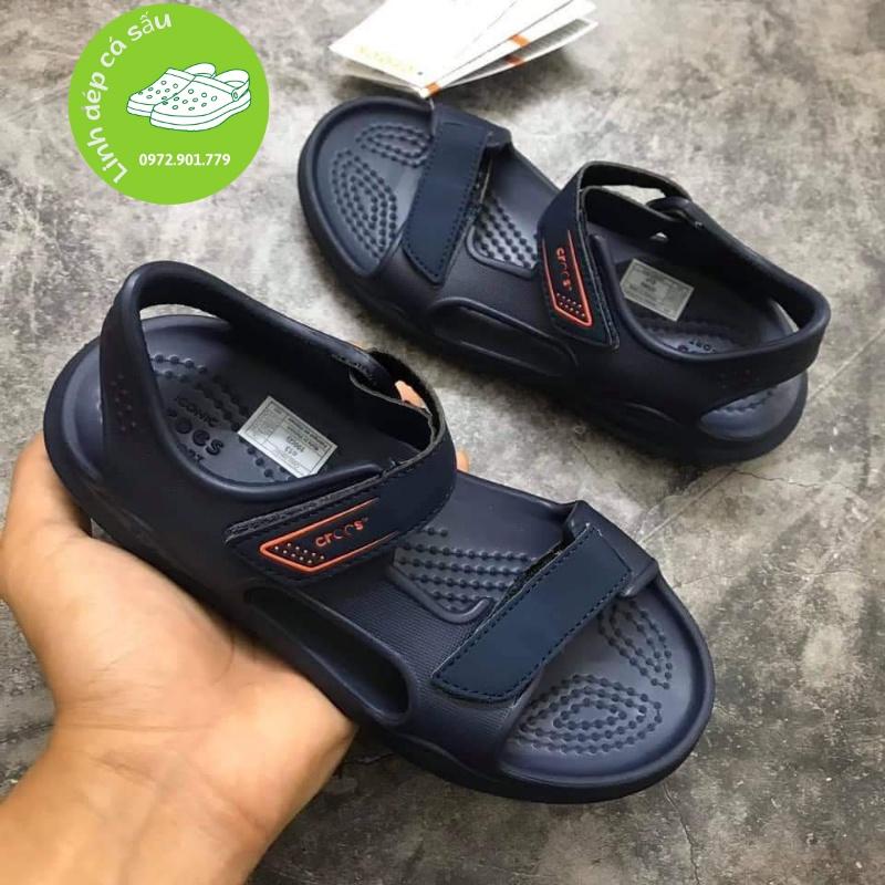 Sandal quai dán trẻ em cross Swifwater màu navy hàng xịn, full box