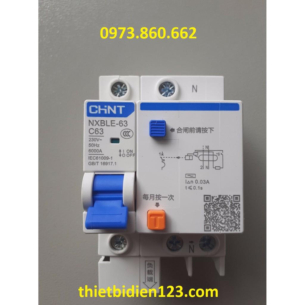 Aptomat chống rò - chống giật chint 1P+N 16A~63A