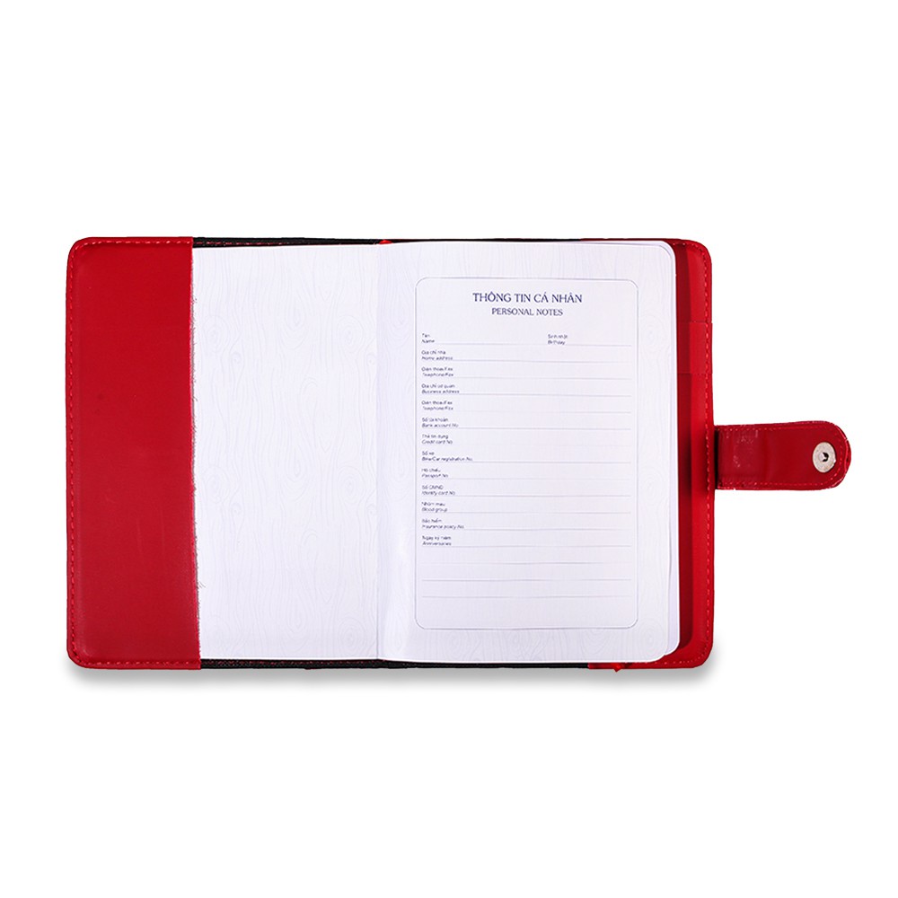 Sổ Lịch Da 200 trang A5 HH Edition Daily Book 2846 Chất liệu giấy cao cấp, viết không cợn, không nhòe, không thấm mực sang trang sau, tốt cho người sử dụng
