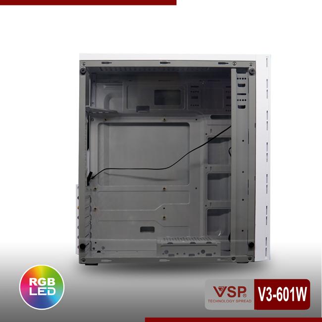 Vỏ Case Máy Tính VSP V3-601 White (Màu Trắng) - Hàng Chính Hãng