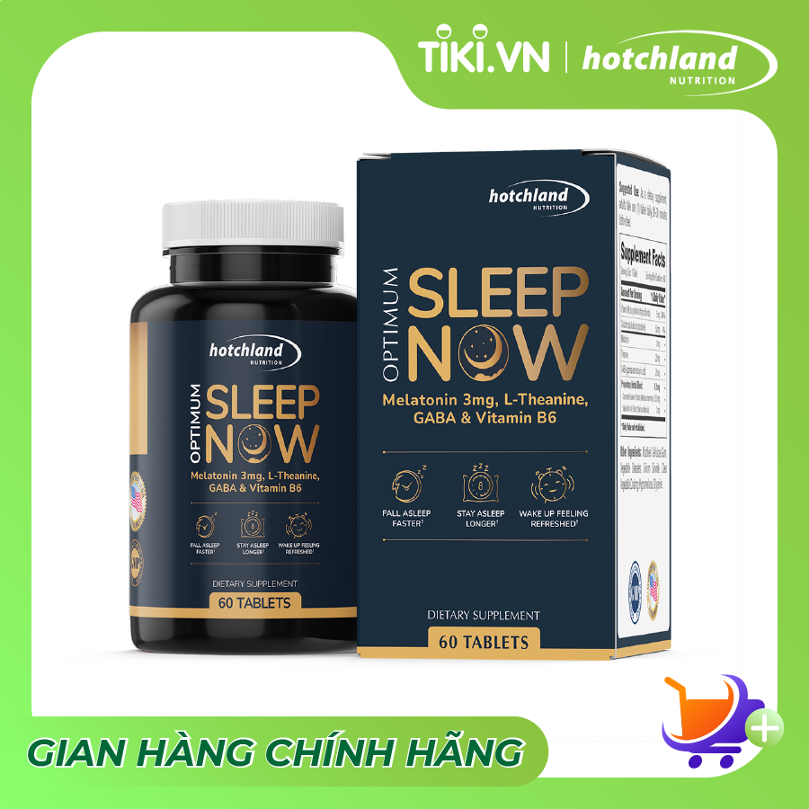 Viên uống hỗ trợ giấc ngủ, ngủ sâu, ngủ nhanh ngon giấc Optimum Sleep Now TPBVSK-Hàng chính hãng -HL7812