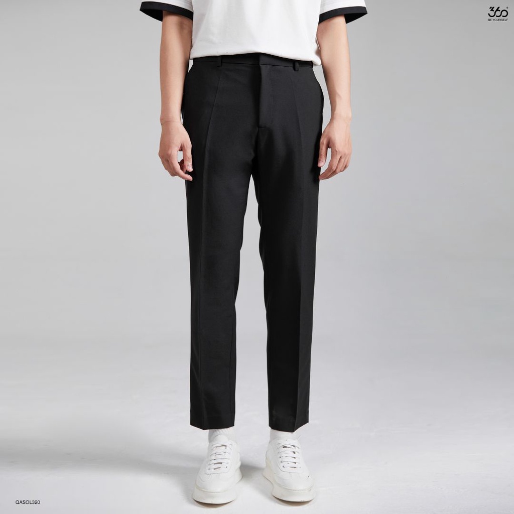 Quần âu nam cạp cao dáng slimfit thương hiệu 360 Boutique có chun điều chỉnh eo chất liệu cotton cao cấp - QASOL320