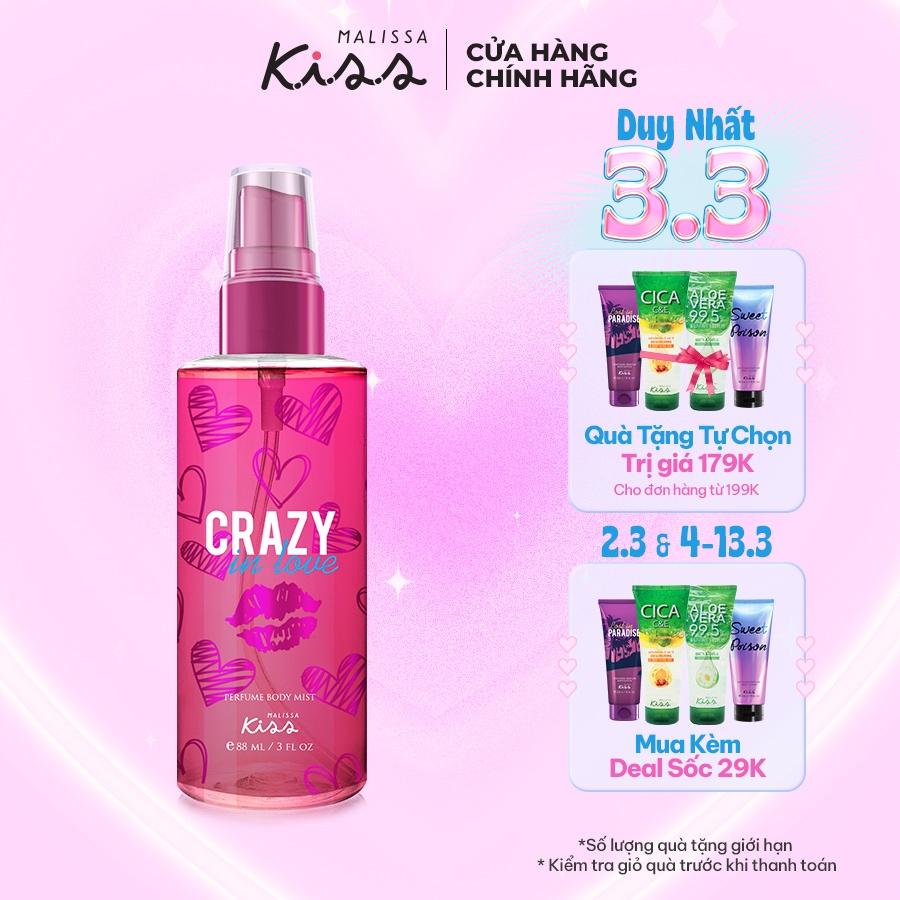 Xịt Thơm Toàn Thân Hương Nước Hoa Malissa Kiss Hương Crazy In Love 88ml