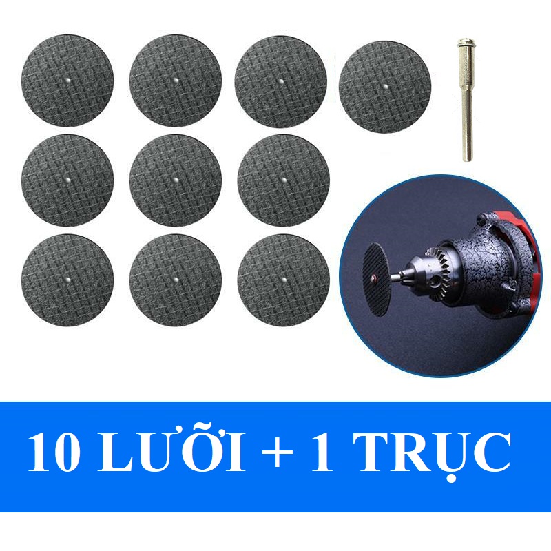 Bộ lưỡi cắt dùng cho máy khoan mini 10 chiếc