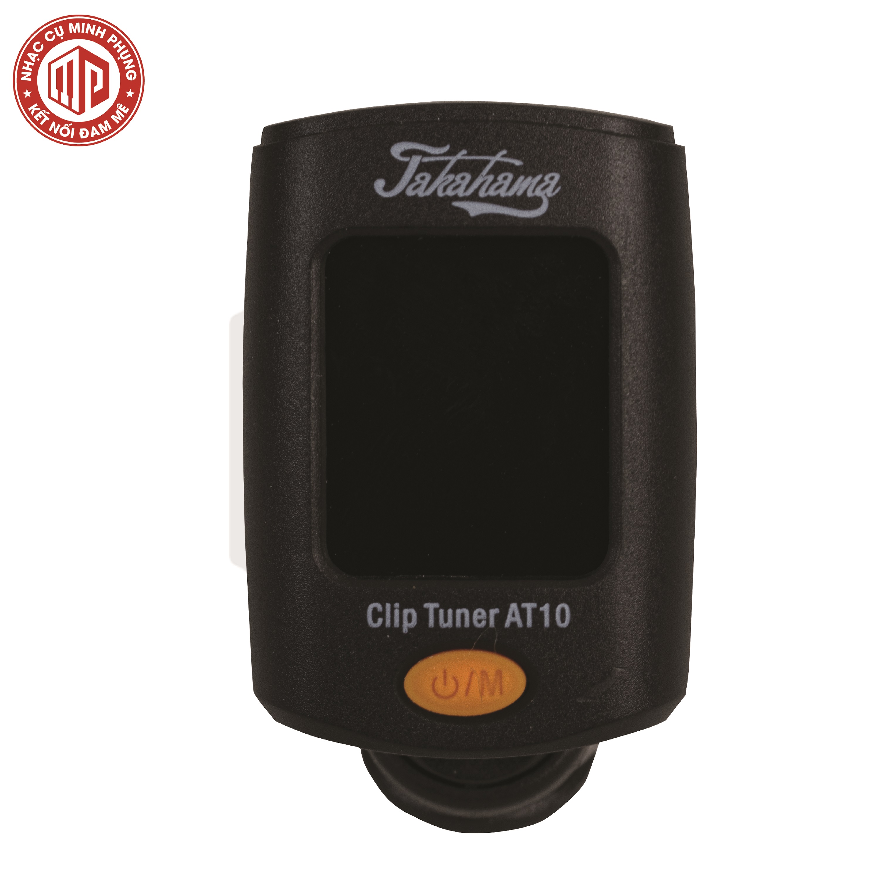 Máy lên dây, chỉnh dây, chỉnh âm, Clip Tuner - Takahama AT10 - Dành cho Chromatic, Guitar, Bass, Ukulele C, Kèm pin - Hàng chính hãng