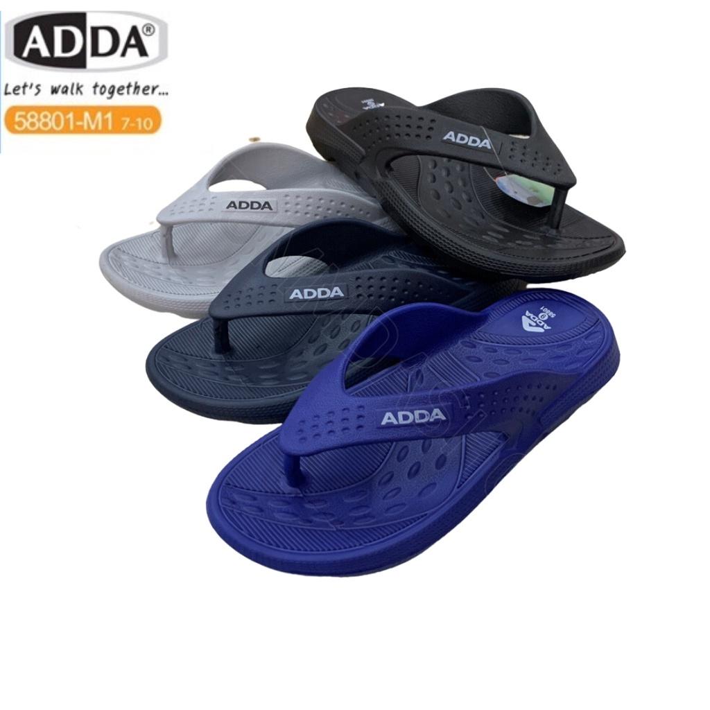 Dép nam xỏ ngón nhựa đúc  liền khối ADDA Thái Lan 58801 - Navy