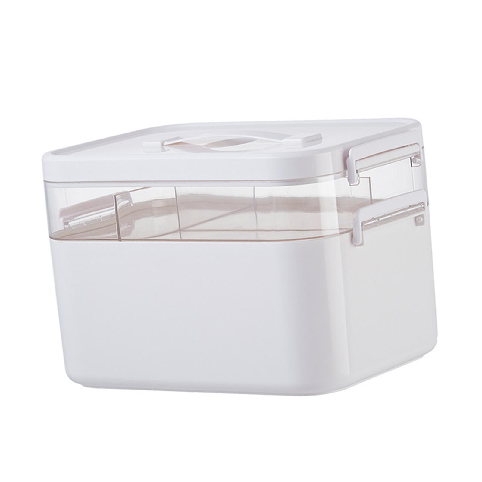 Family First Aid Medical Box Storage Case Double Layer for Sewing Sports Car