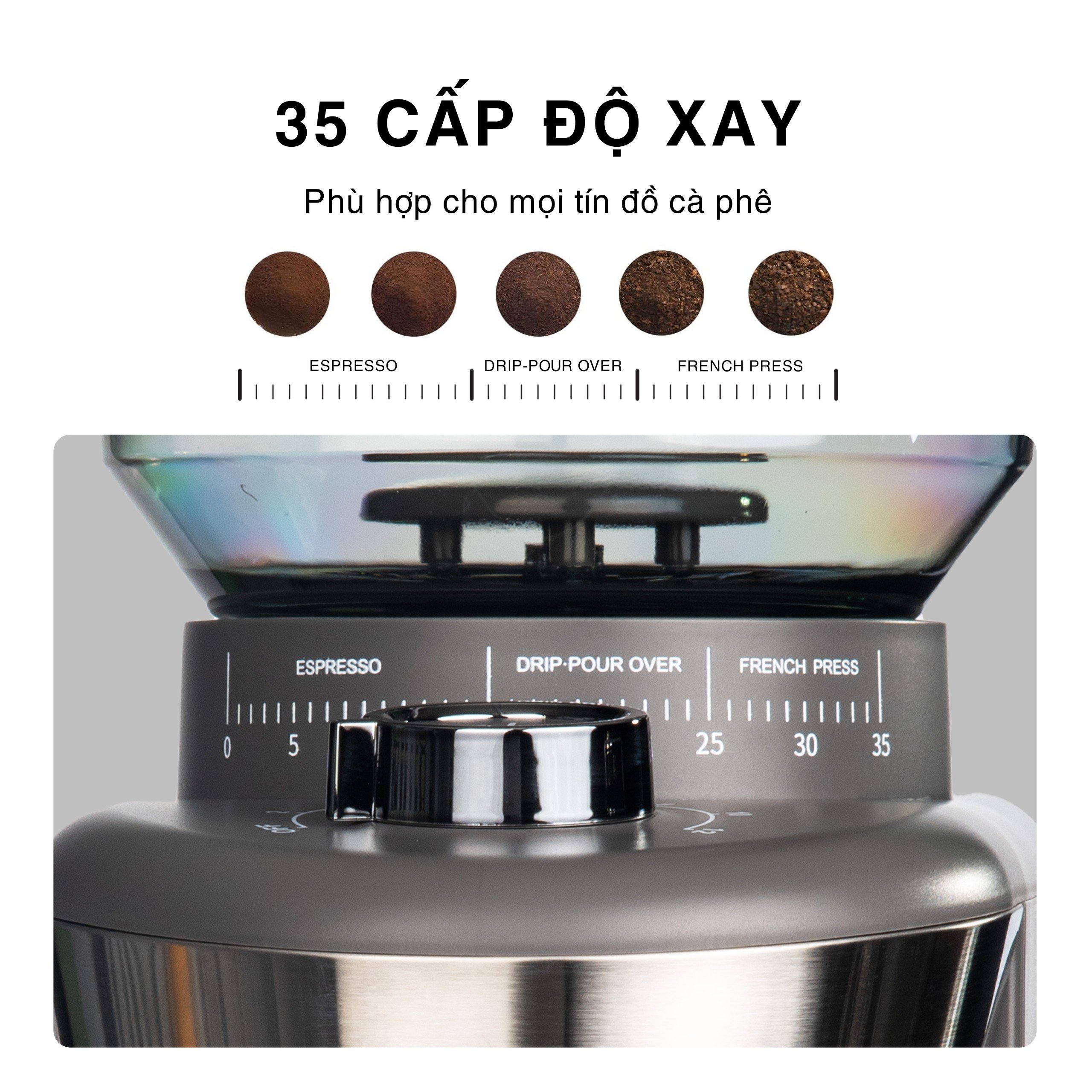 Máy xay cà phê gia đình KUCHEN CG279 - Hàng chính hãng
