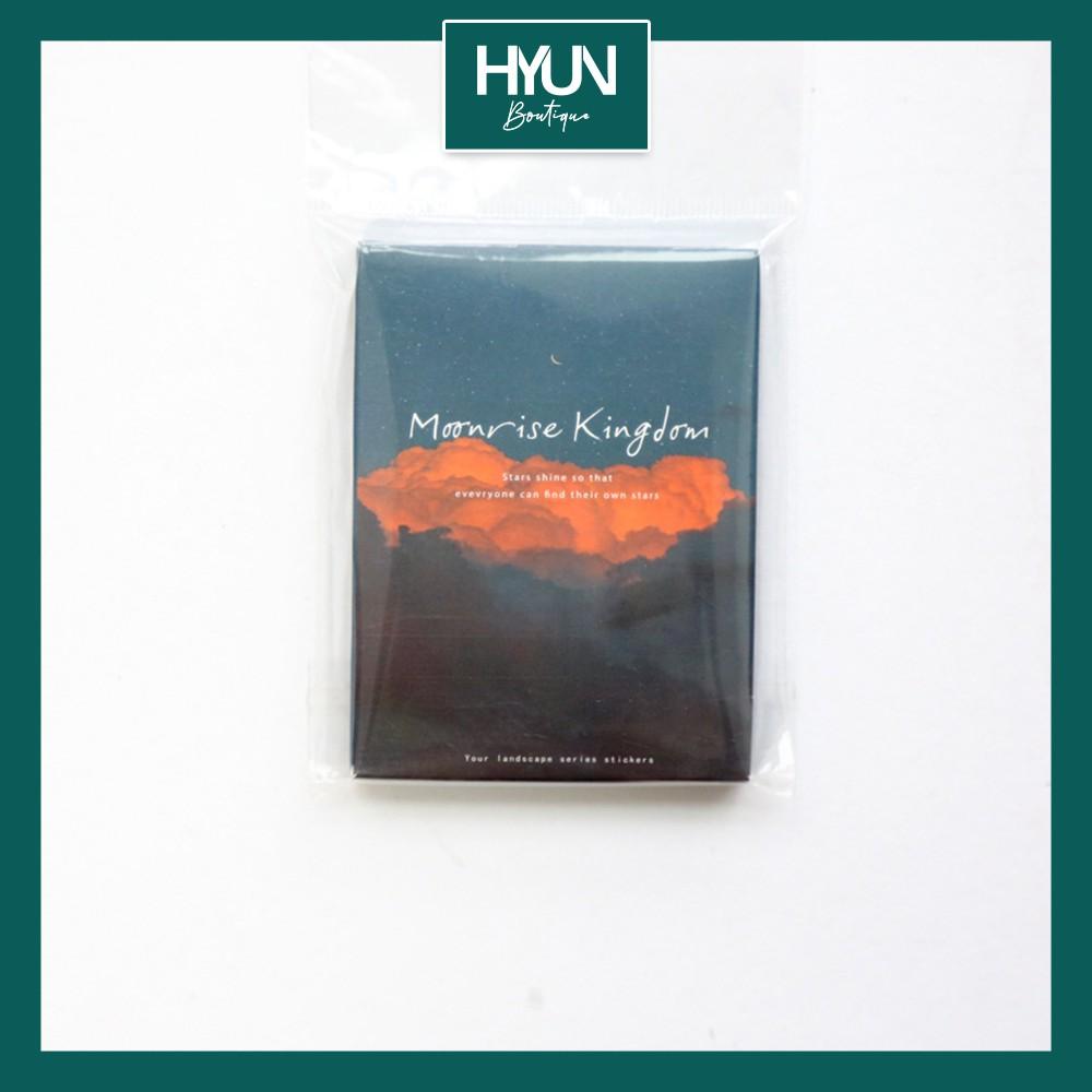 Sticker dán Vintage phong cảnh Hộp 30 sticker phong cách ảnh Polaroid Instagram Vintage HYUN BOUTIQUE