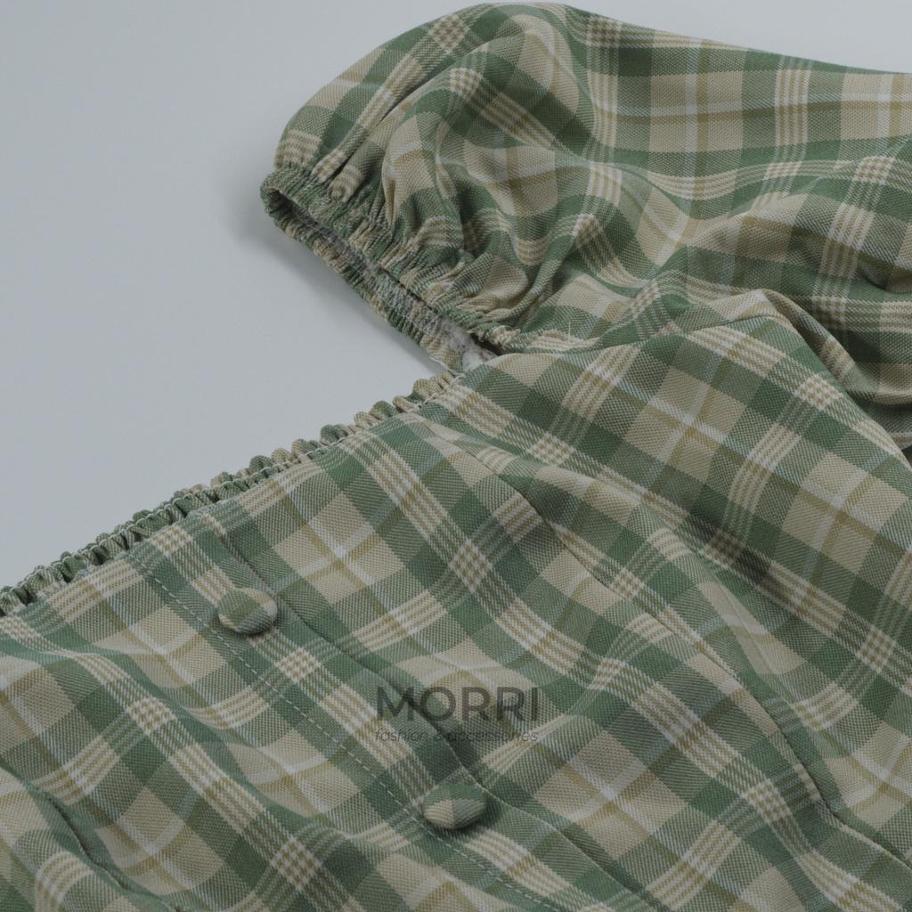 Set Đồ Nữ - Set Croptop Áo Trễ Vai Lưng Thun Phối Chân Váy Có Lót Trong Siêu Xinh