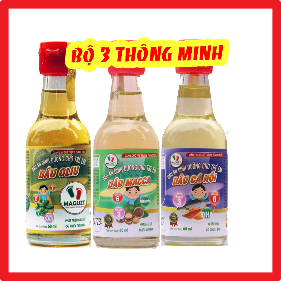 Bộ 3 Dầu Cho Bé Thông Minh Maguzt ( Tặng Quà)