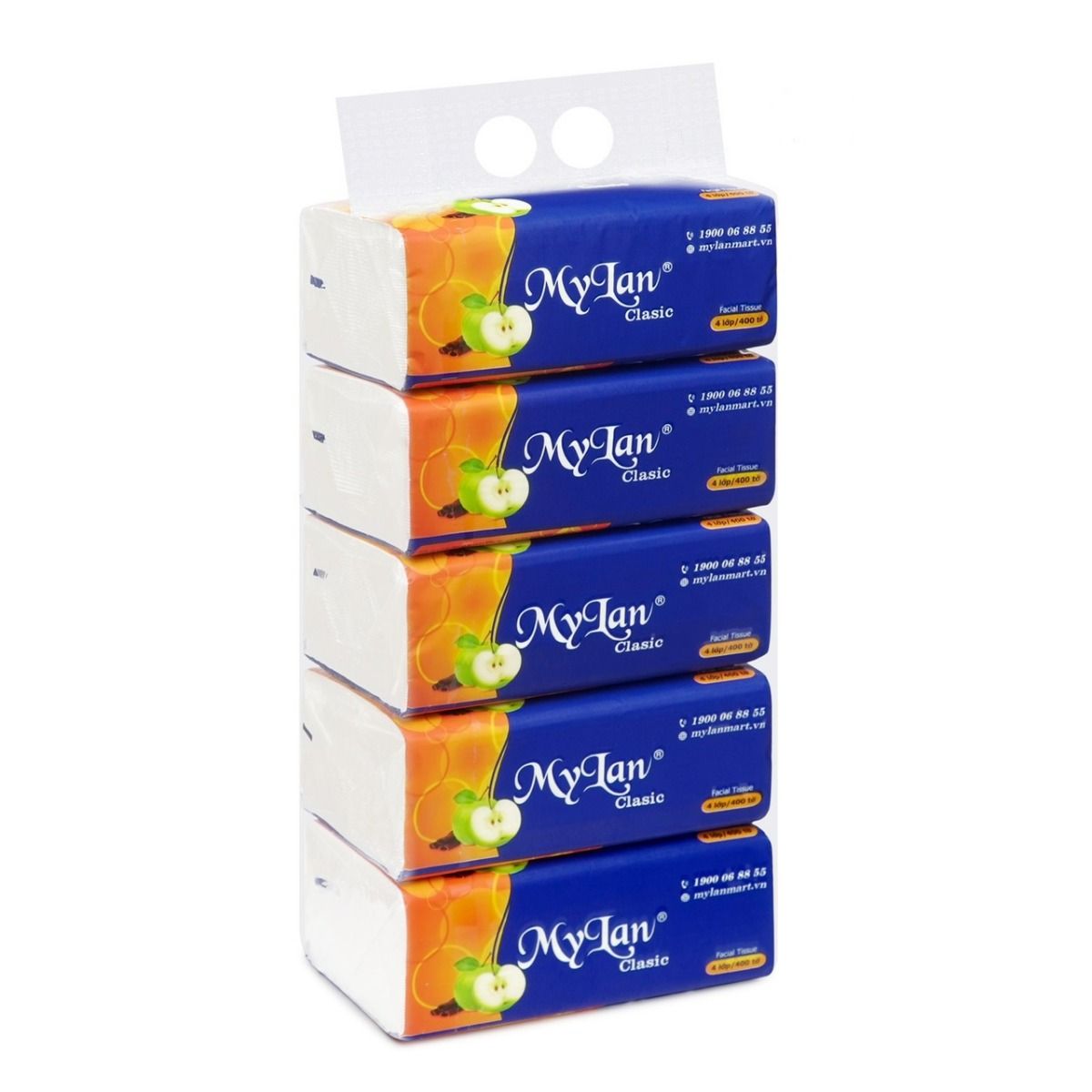 Giấy rút quả táo Mylan (5 gói/1 xách)