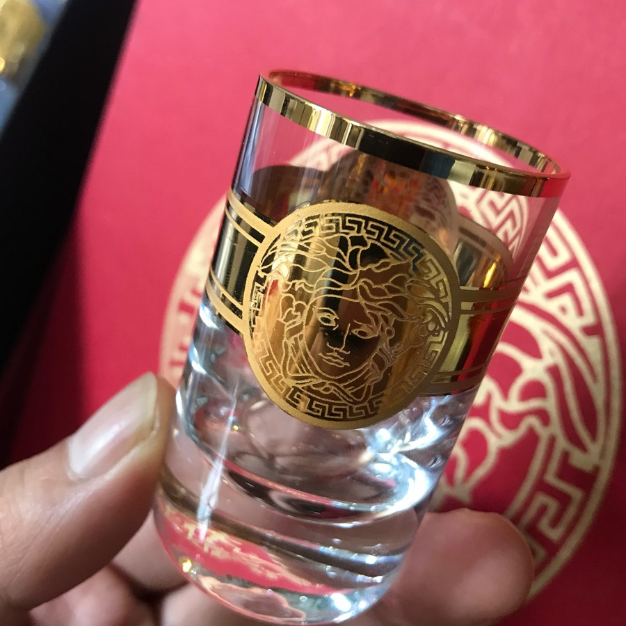 Bộ 6 Ly Shot Uống Rượu Mạnh 45ml họa tiết Versace